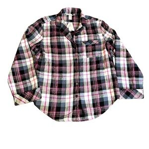 Women’s Victoria’s Secret Plaid Long Sleeve Pajama Top Size XS